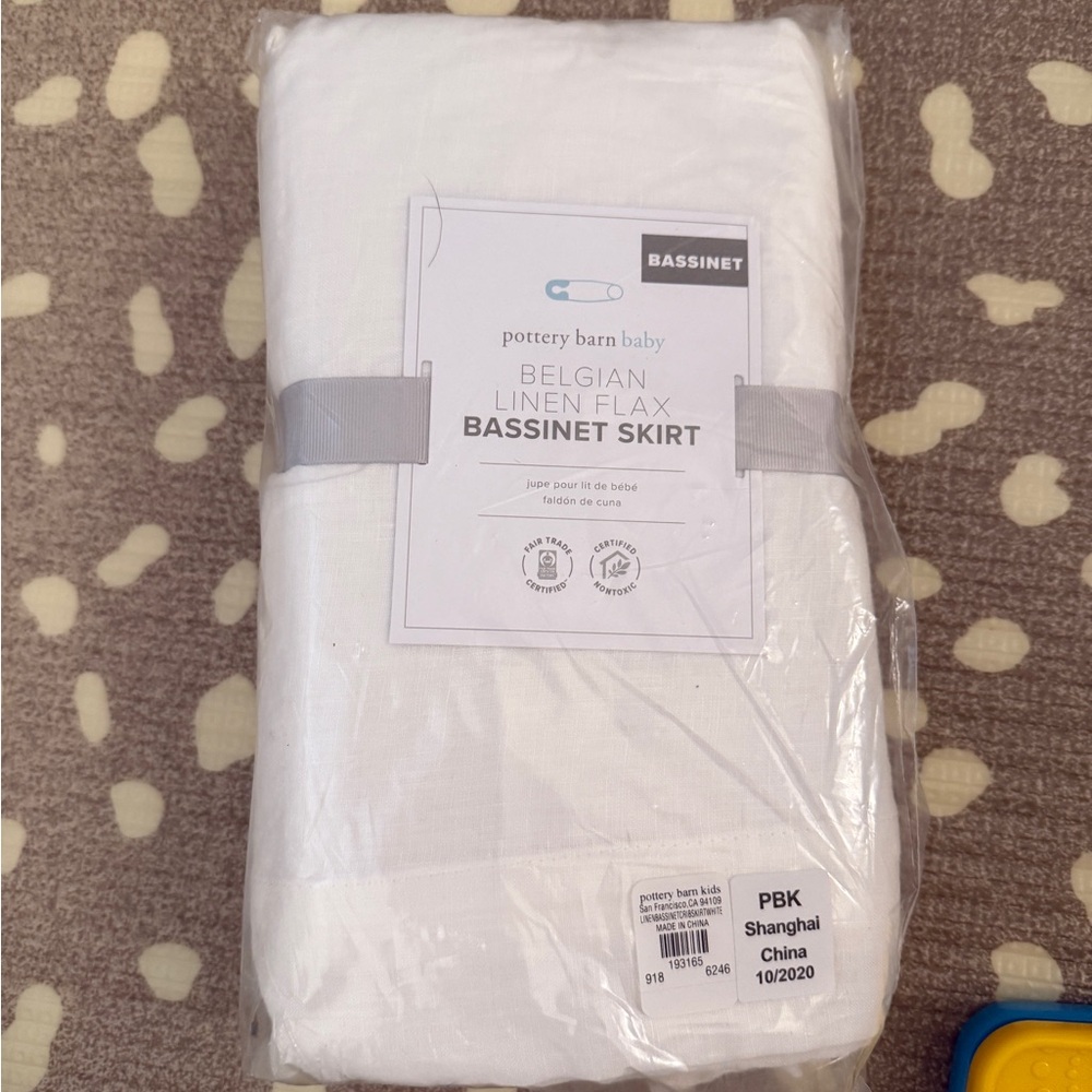 Pottery Barn Baby White Bassinet Skirt